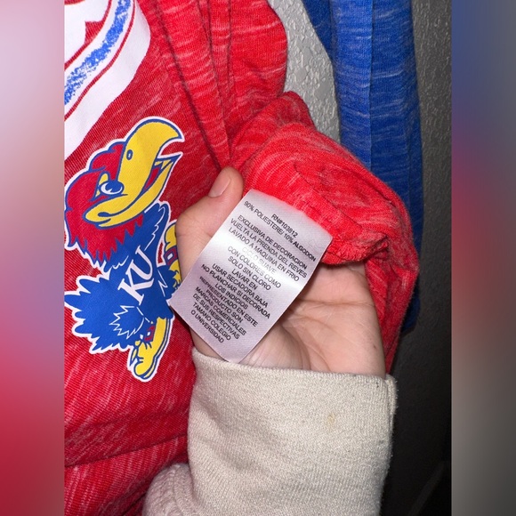 Creative Apparel University of Kansas Jayhawk Long Sleeve Tee Heathered Size M - Picture 6 of 7
